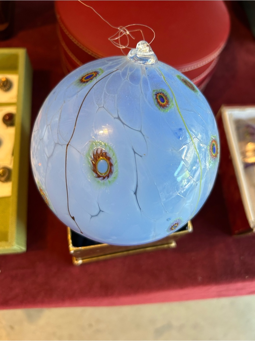 Handblown Blue GlassWitches Balls